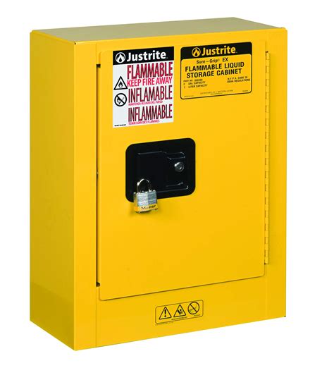 justrite sure-grip ex steel 1 door manual flammables cabinet|justrite flammable cabinet.